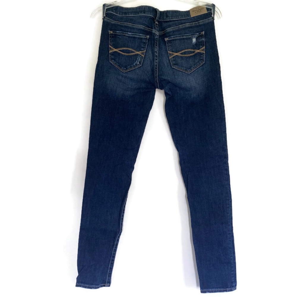 The A&F Super Skinny Jean, Med/Dark Wash 026, Sz 2R W26 L31 EUC - Picture 3 of 8